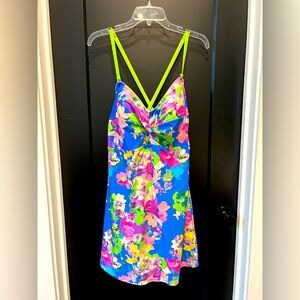 Mazu Twist Front A-Line One-Piece Swimdress